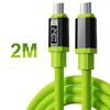 240W USB C Cable With Power Display Fast Charging Charger For IPhone 15 16 17 Samsung Xiaomi Huawei Phones Type C Cord 1-2m