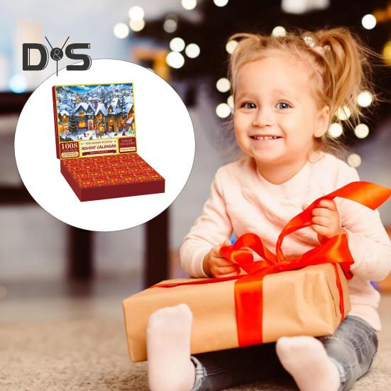 Vánoční adventní kalendář Puzzle 1000 Vánoční odpočítávací puzzle Zimní vánoční ozdoba sněhuláka