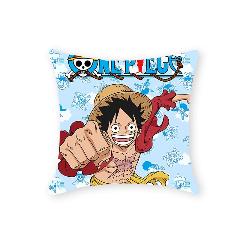 One Piece Anime Plush Pillow - Soft Cartoon Cushion for Sofa or Living Room