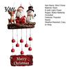 Artistic Garden Decorations for Patio Christmas Santa Wind Chime, Festive Hanging Ornament, Claus Snowman Elk Balcony Chime Yard Porch Holiday