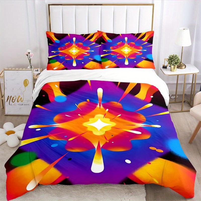 3pcs Abstract Artwork Bedding Set, Breathable And Soft, Suitable for All Seasons Machine Washable, Suitable for Bedroom Decoration,yy250822191