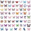 60 Transparent Cute Butterfly Stickers: Creative Graffiti Designs for Luggage, Water Bottles, and Scooters. 