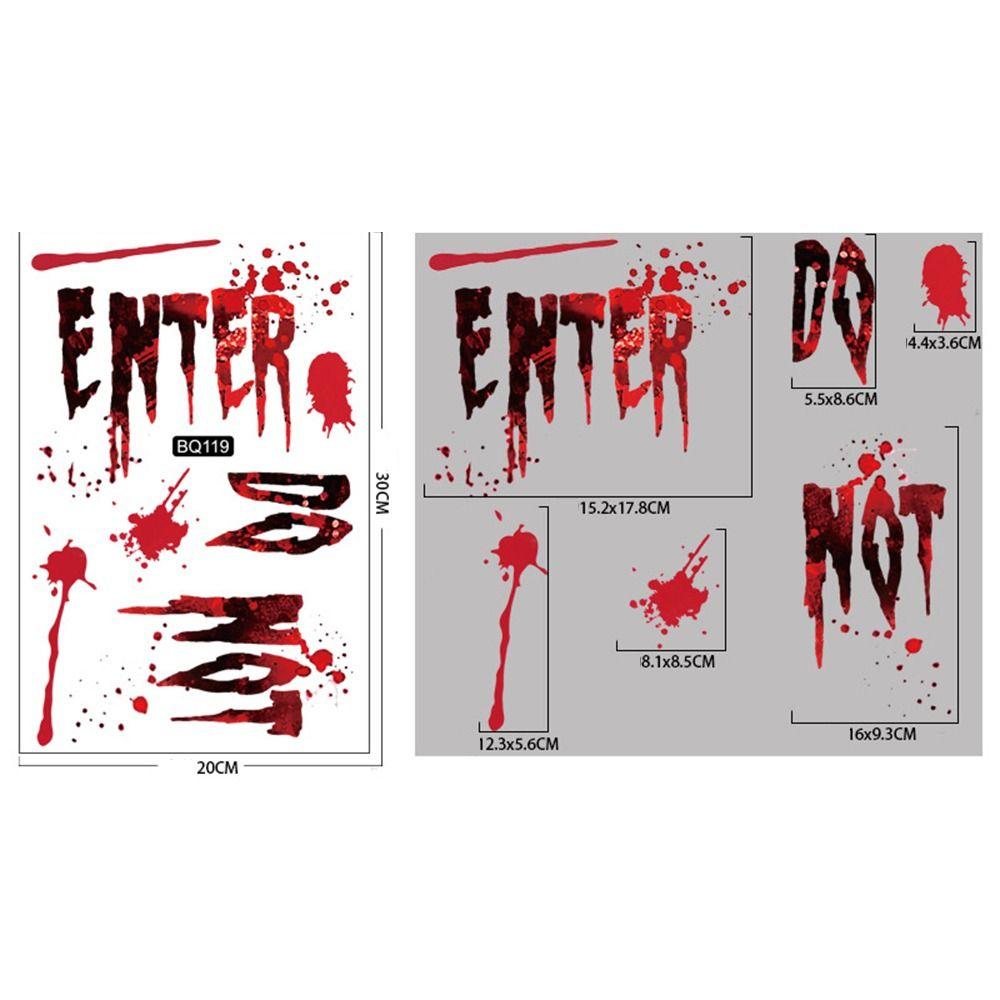 Electrostatic Window Ghost Decal Removable Halloween Bloody Decal  Wall Door