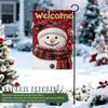 Christmas snowmanGarden Flag 12x18 Inch Double Sided for Courtyard Outdoor Welcome Flag Decoration (Excluding Flagpole)
