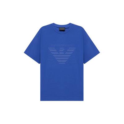 Solid Logo Cotton Crew Neck Short Sleeve T-Shirt Men Tops Teal 3K1TE1-1JULZ-0921