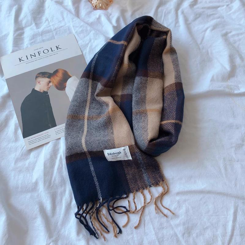 2025 new scarf small plaid accessories EDB trendy scarf college trendy autumn and winter warm dual-purpose shawl
