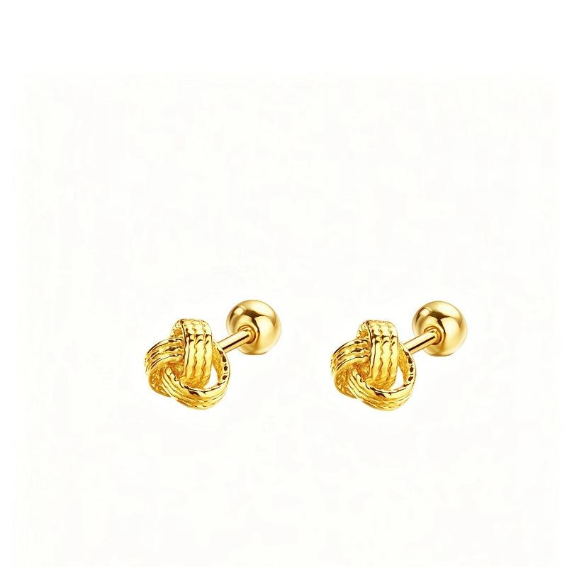 Simple New Style Stud Earrings with Exquisite Screw Design and Ear Bar Studs