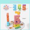 Wooden Stacking Number Blocks Educational Toy For Preschool Kids