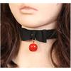 Bell Bow Tie PU Leather Necklace for Women Sex Slave Bdsm Bondage Collar Sexy Toys for Couples Sex