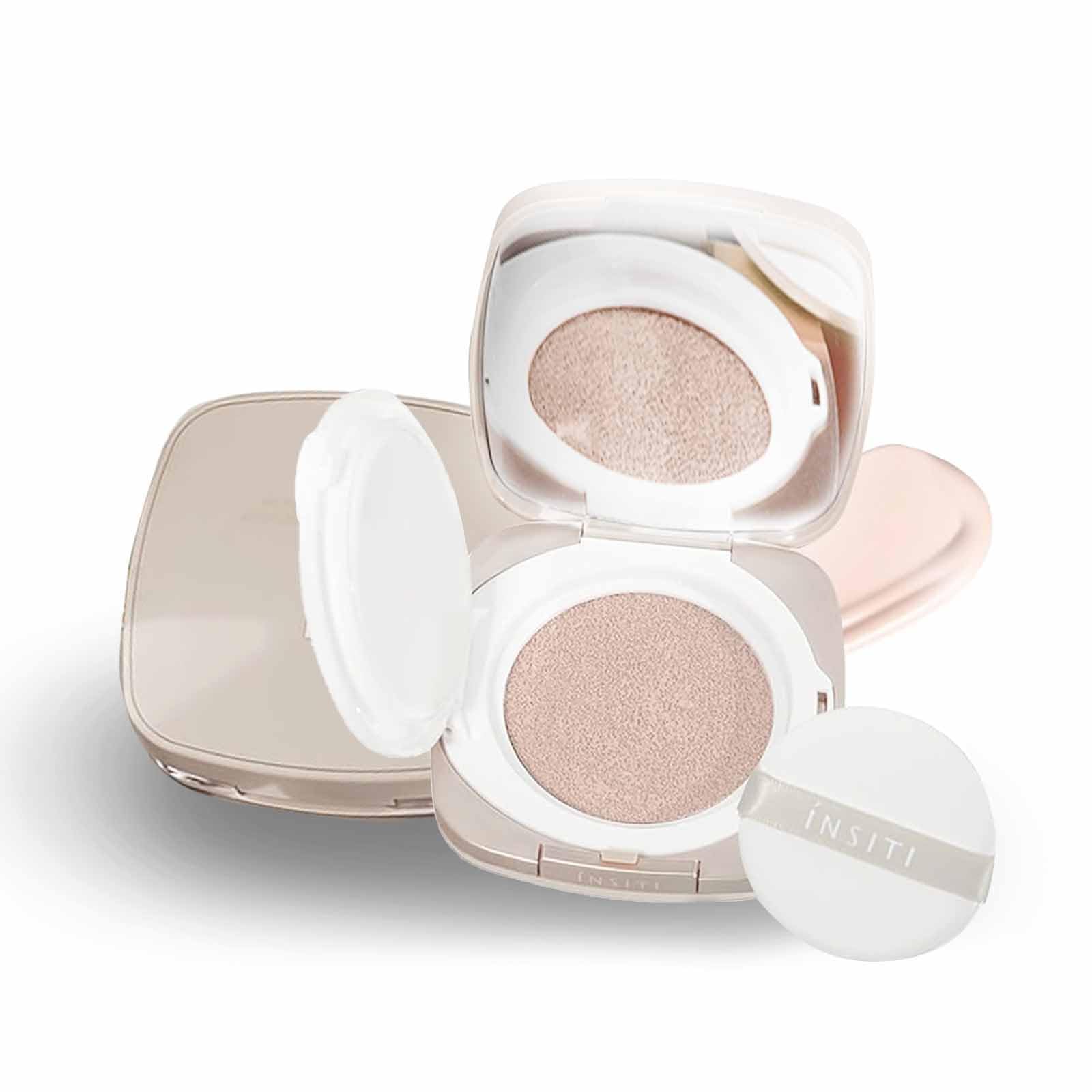 

Gevlonecirly Skin Cushion 2 Lightweight Cream Pore No Powder Fill Pearl Foundation, Shades, Skin, Coverage, (1 White)