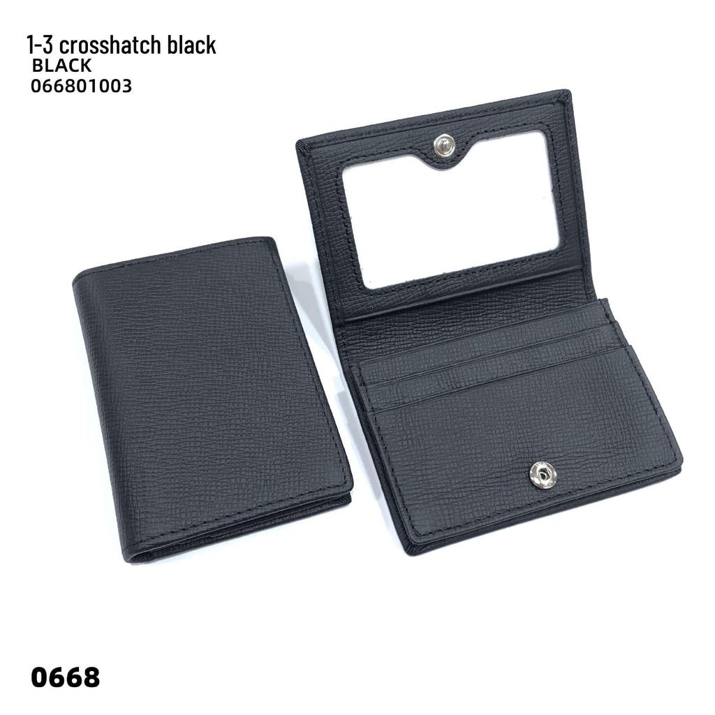 Premium Leather Card Holder: Unisex Cowhide Business Case with Mirror Window, Snap Closure & Coin Purse.