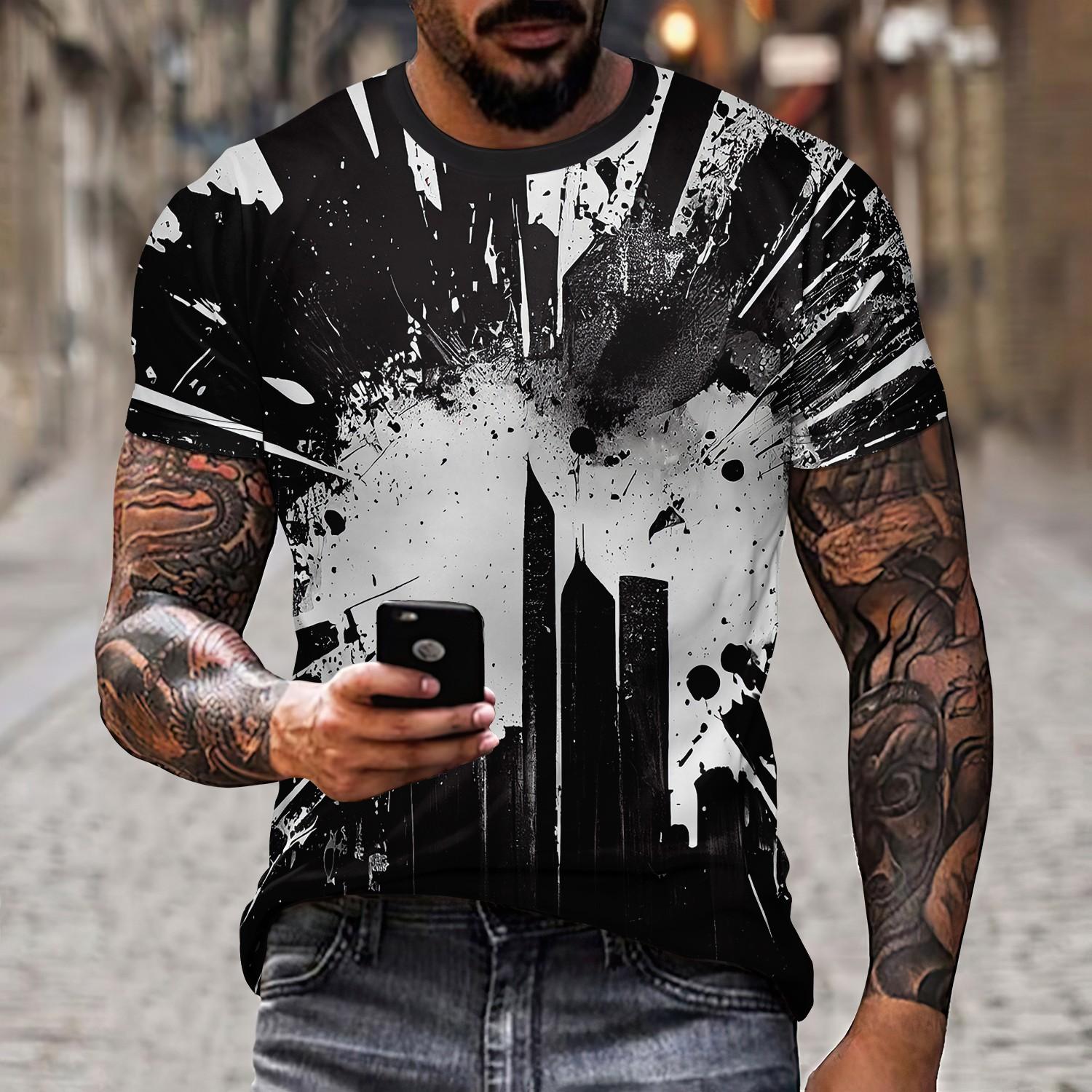 

Новая популярная 3D цифровая печать, удобная и мягкая уличная спортивная мужская футболка с короткими рукавами для фитнеса, топ больших размеров S-5XL M зелёный