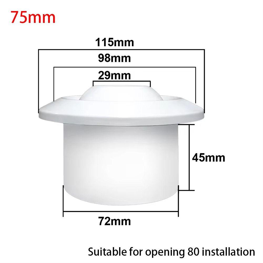 1Pcs Circular Air System Outlet Valve Adjustable White Spherical Nozzle Air Vent 75/100/150/200mm ABS Central Ventilation Outlet