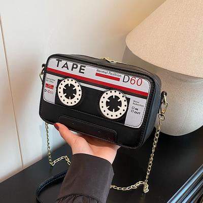 Personality Funny Radio Small Bag 2025 New Japanese Cute Girl Versatile Chain Bag Crossbody Small Square Bag