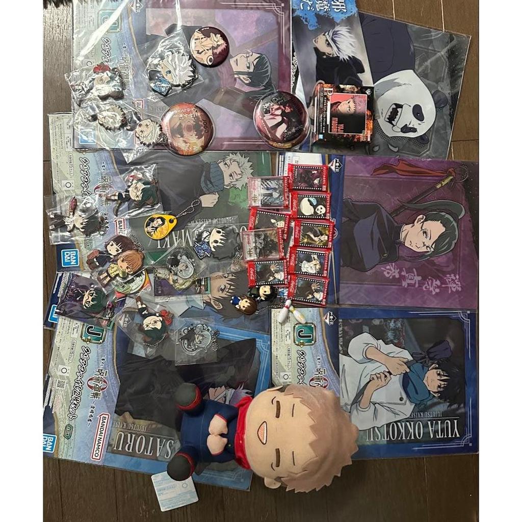 Used Jujutsu Kaisen Goods Bulk Sale Stuffed Toys Clear Files Acsta Can Badges Sticky Notes