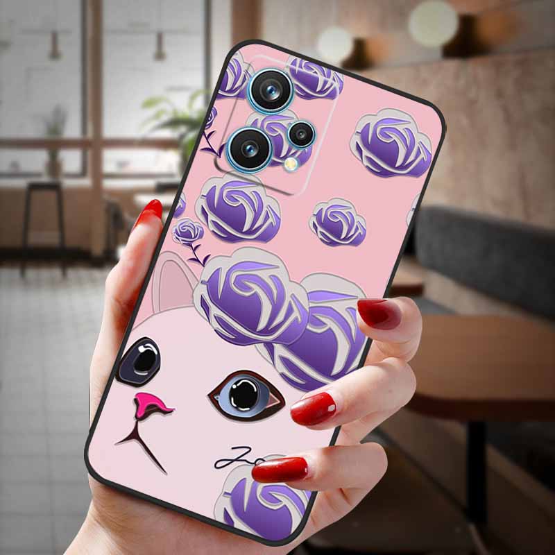 For Realme 9 Pro 5G 2022 Case Cartoon 3D Emboss Flower Relief Phone Cases For realme 9 Pro Plus 5G Silicon Cover Realme9 9pro+