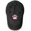 DOG MOM" Paw Print Snapback Baseball Cap, Mother's Day Flat Cap Cozy Breathable Retro Adjustable Strap Adjustable Sun Hat
