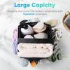 Large Capacity Portable Bathroom Organizer 8 Pocket Textile Hanging Bag for Dorm Shower Bedroom Gym Beach 22x22x25cm Black