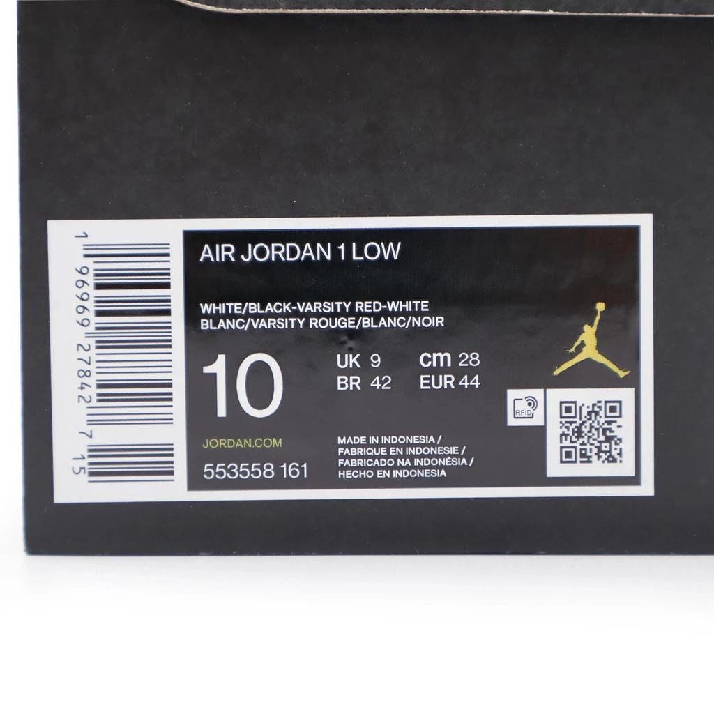 553558-161 Nike Air Jordan 1 Low Bred Toe (Men's)