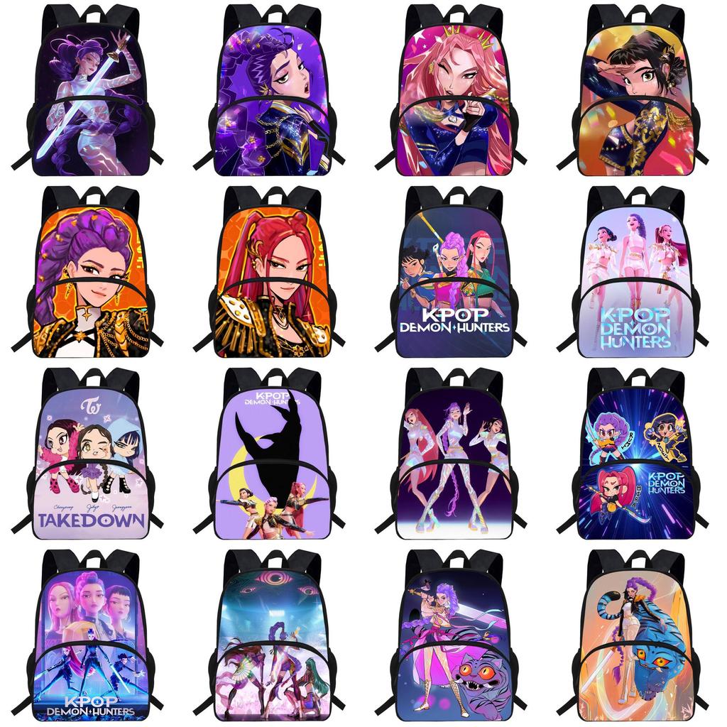 Kpop Demon Hunters Backpack For Kids With Breathable Oxford Fabric And Shock Absorption For School Use