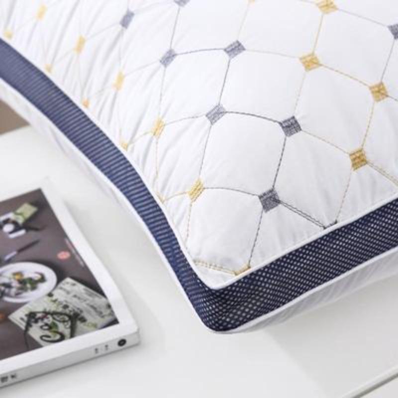 Luxury Five-Star Hotel Feather Velvet Pillows - Non-Collapsible Gift Pair for Home