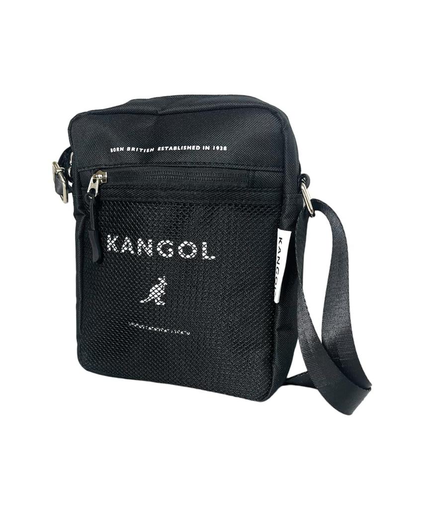 KANGOL Mini Shoulder Bag, Crossbody Bag, KGSA-BG00262 (BLACKWHITE)