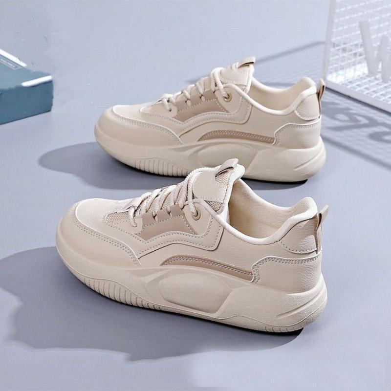 Koreanische Version von Sportschuhen Damen 2025 neue Frühling Damen Schuhe mit Röcken Internet-Berühmtheiten flacher Boden runder Kopf Freizeitschuhe trendiger Sch