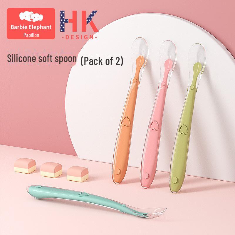 Silicone Baby Feeding Spoon Set for Newborns - Soft Training Utensils for Easy Meal Supplementation