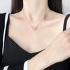 Super víla sladká mašle diamantový náhrdelník lehký a elegantní temperamentní všestranný řetízek na klíční kost