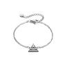 Stainless Steel Triangle Eye Bracelet - Hip Hop Rock Jewelry