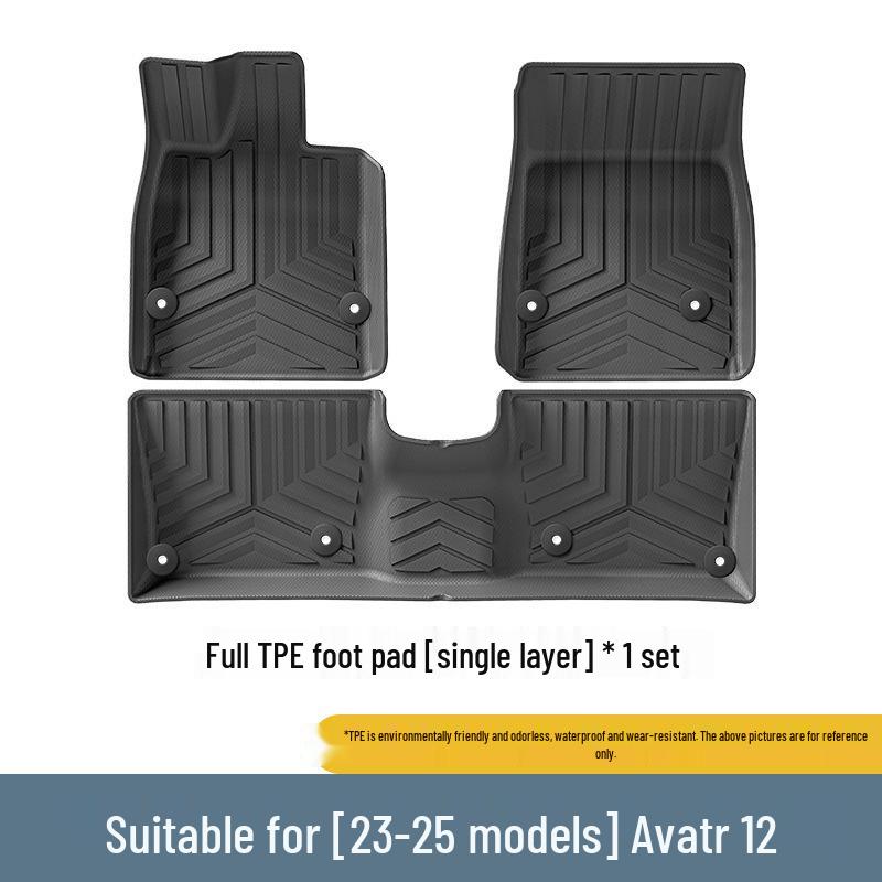 Eco-Friendly TPE Floor & Trunk Mats for 23-25 Avatr 12 - Includes Seat Back Mats