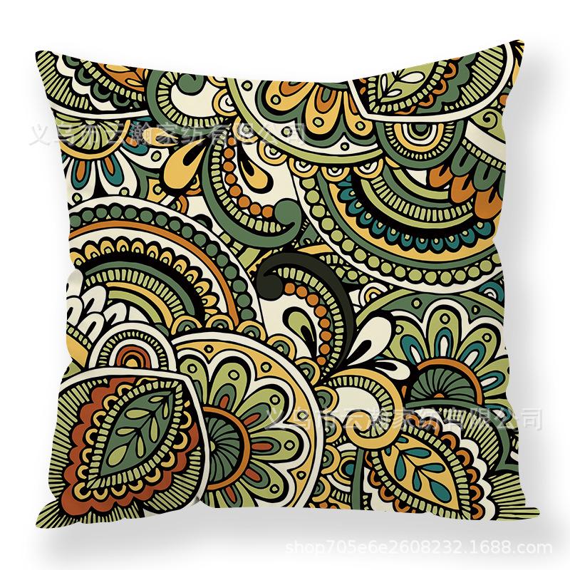 Art Flower Pillow Creative Car Sofa Cushion Digital Print Pillow Cover