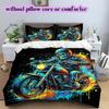 Splashing Ink Death  Pattern Bedding Quilt Set Quilt Cover Pillowcase Home Decoration Birthday Gift (1 * Duvet Cover + 2 * Pillowcase, Without Core)