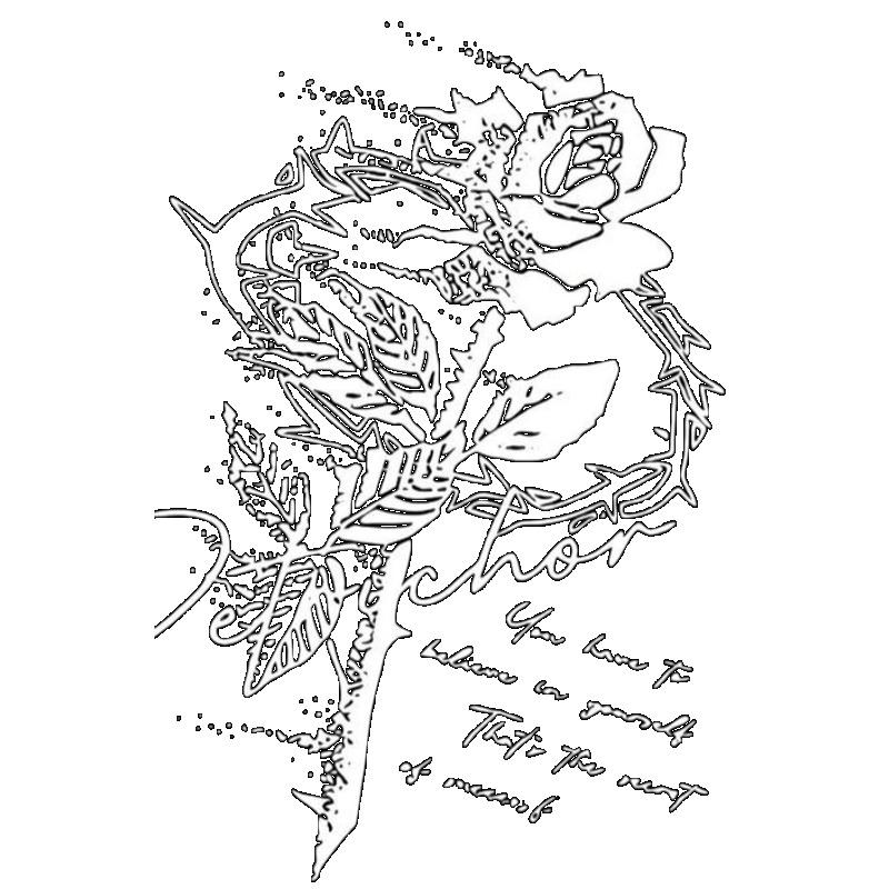 Oversized T Shirt Black Rose Floral Print With Text Graphic Design For Casual Wear