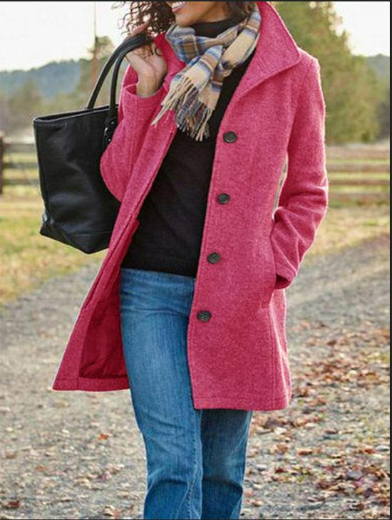 2024 Spring/Autumn Multi-Color Wool Girl's Mid-Length Cardigan Jacket