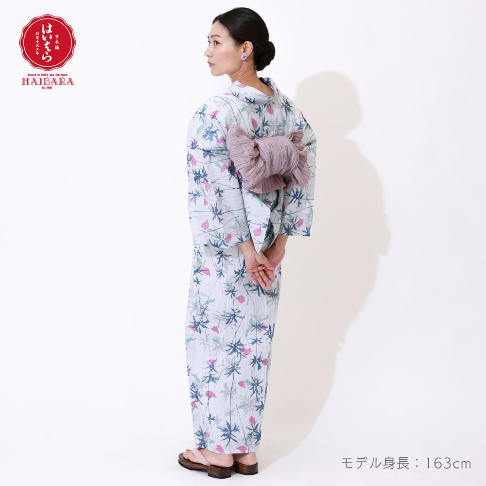 Kimono Yukata Cotton Kimono Cornflower [Kyoto Yuzen] Women's (Single Item) - Nihonbashi/Haibara - High-Quality - (Indigo White)