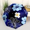 1pc Blue Flowers Automatic Open/Close Umbrella, Portable Folding umbrella for Everyday Use yy250826025