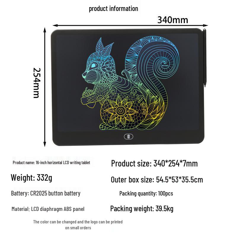 LCD Electronic Handwriting Tablet: Children's Drawing Board, Available in 6.5/8.5/10/12/16 Inches