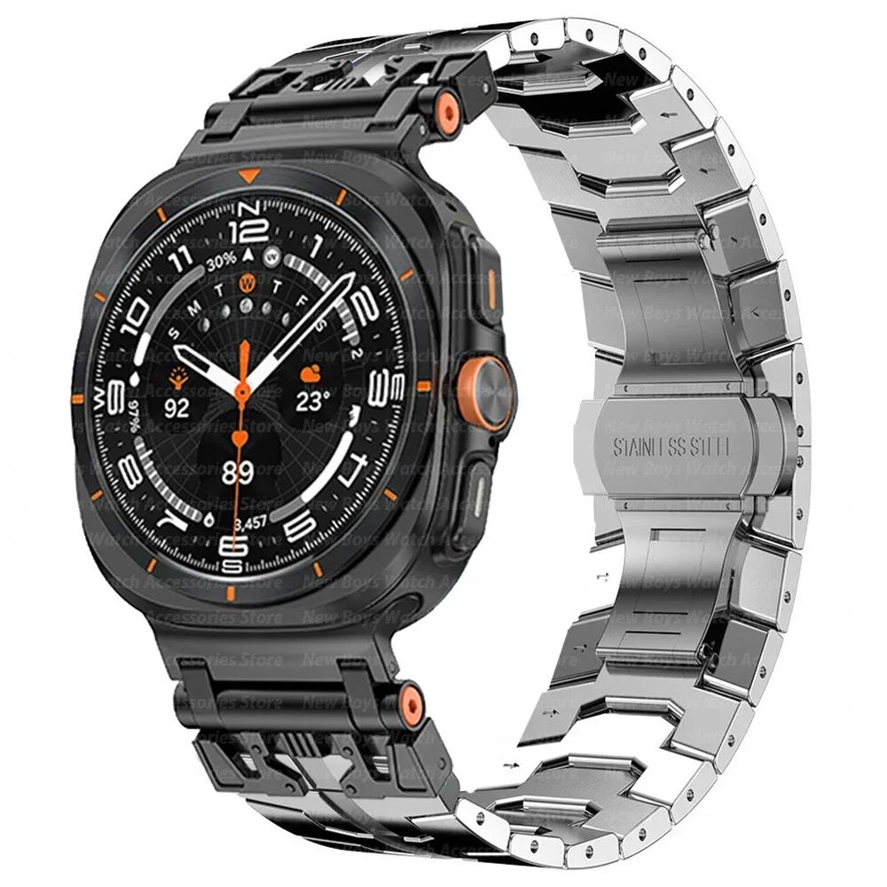 Stainless Steel Bracelet for Samsung Galaxy Watch Ultra 47mm Band for SAMSUNG 7 GALAXY ULTRA 47MM Men Business Strap Watchband