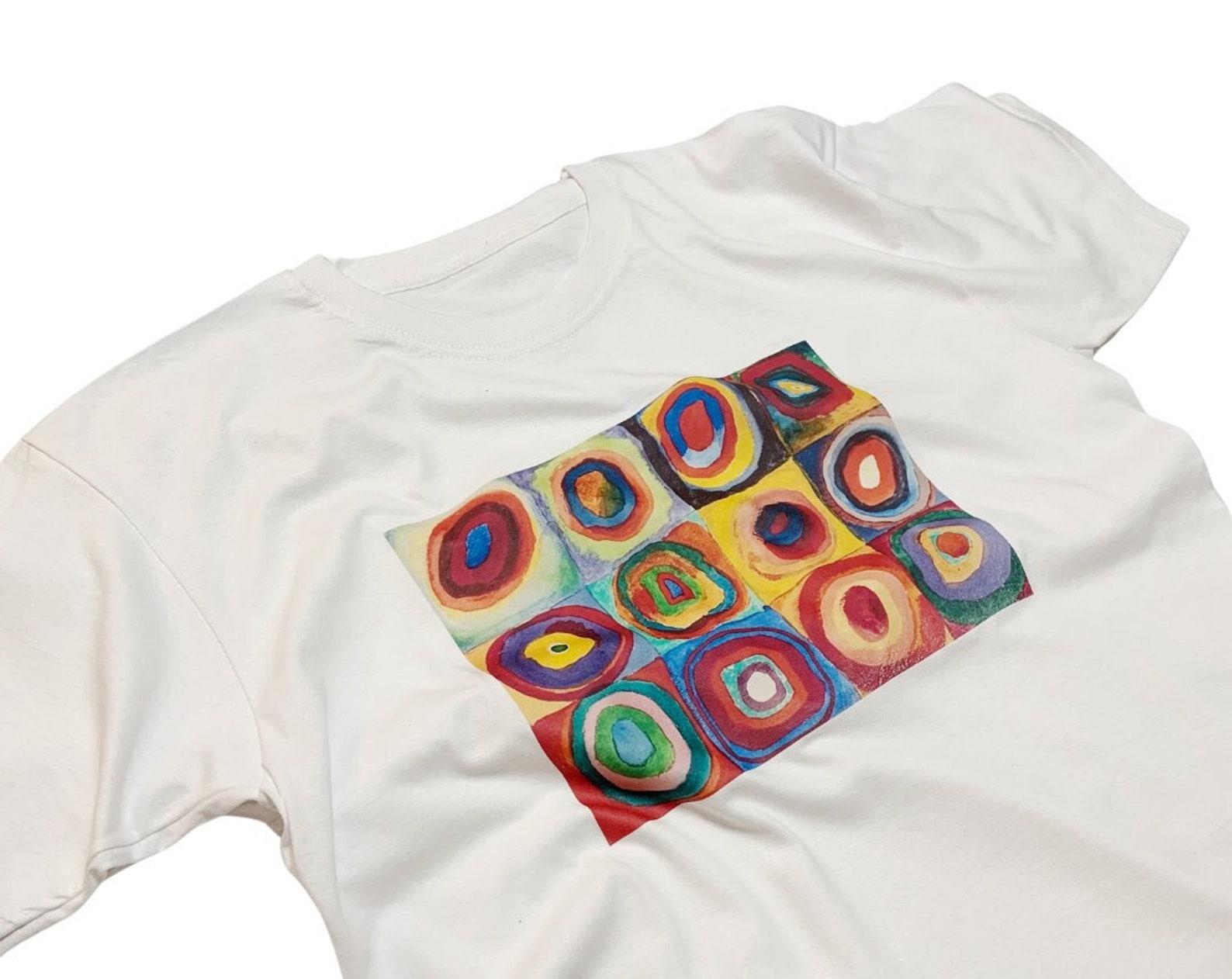 Kandinsky Squares with Concentric Circles T-Shirt Hippie Colourful Art Print 3XL