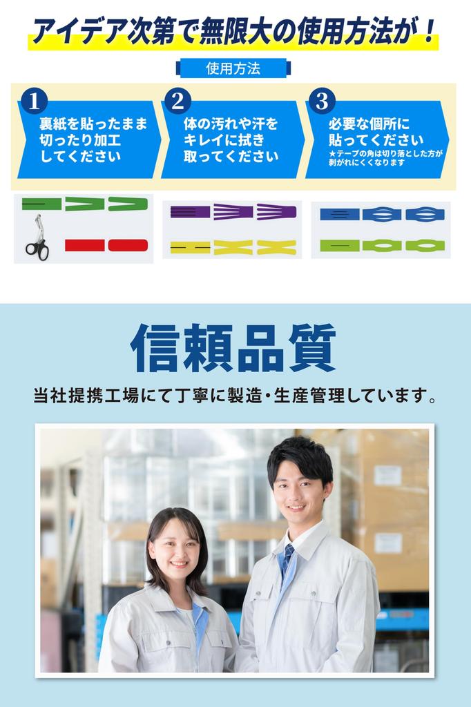 No Scissors Kinesiology 5cm X 20 Sheets X 2 Rolls Sheets Strength Joint One Cut Required Pre-cut Tape, 25cm, (40 Total), Protective, Sweat-Resistant,