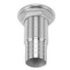 Raccord à Bardes Thru-Hull Acier Inoxydable 316 Connecteur Sortie Entrée pour Équipement Marin Sortie Filetée à Mi-hauteur 3/4 Pouce Non