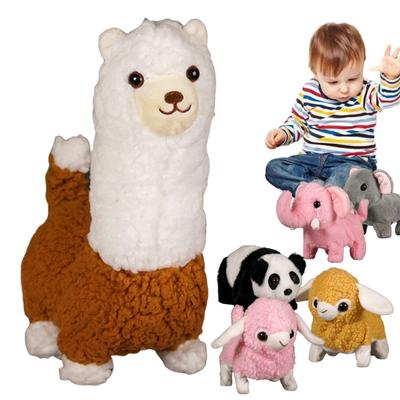 Kids Electric Plush Animal Toy Walking Interactive Robot Elephant Sheep Alpaca Panda Plushie Toy Toddlers Educational Simulation Animal Toy