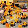 Children's Transforming Robot Engineering Vehicle Toy: Inertial Excavator Deformable Car Model