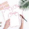 60 Sheets Bow Border Stationery Paper Pretty Pink Ribbon Bow Writing Paper For Party Invitation Office School Printing, 8.5 x 11 Inch, Single-Sided