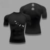 Men's Moisture-Wicking Sportswear Gym Sportswear Compression Shirt Muscle Fashion Running Breathable Casual Quick Drying Sweat-Resistant Top