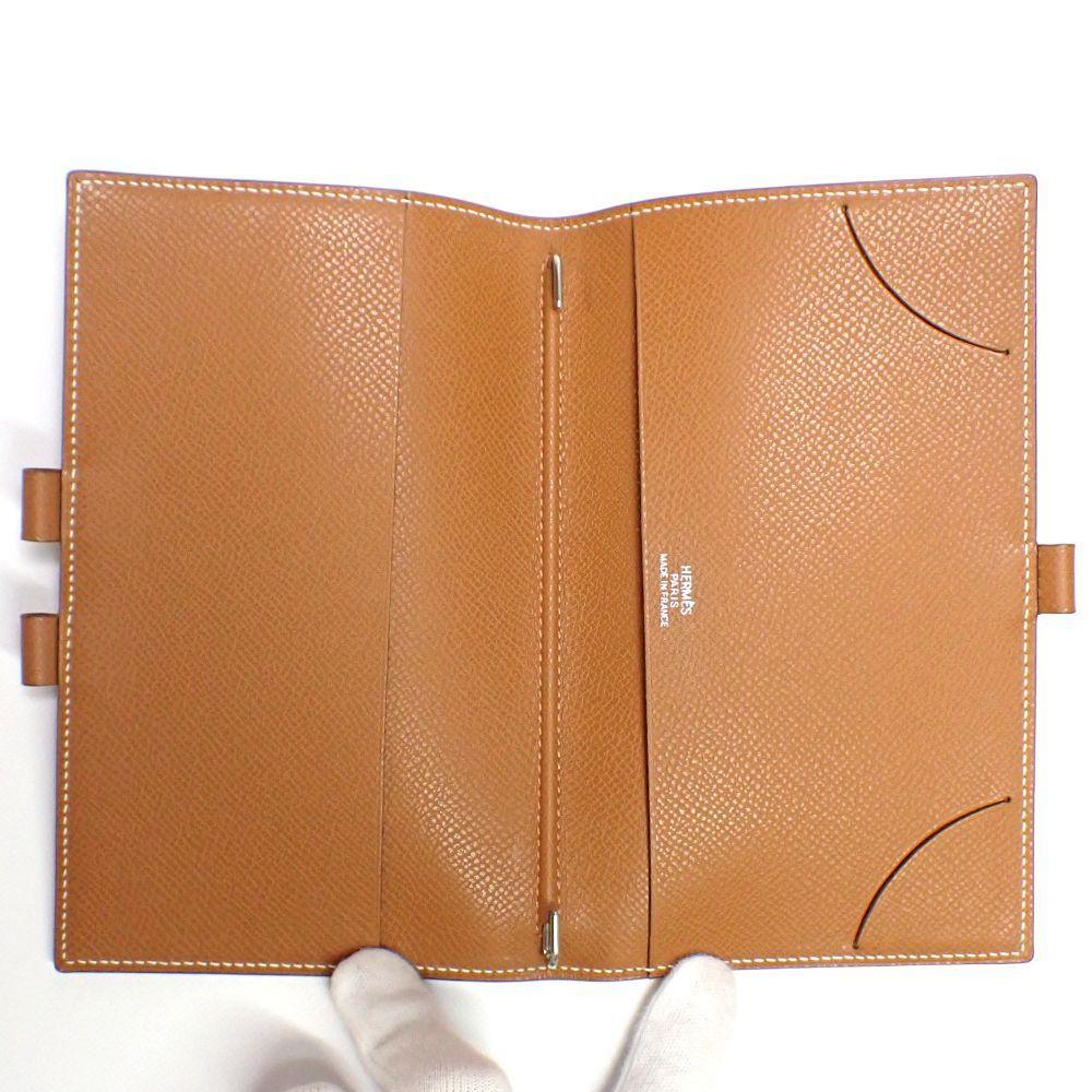 Used [HERMES] Hermes Notebook Cover J Engraved 2006 Agenda Brown Leather Used Pawnshop