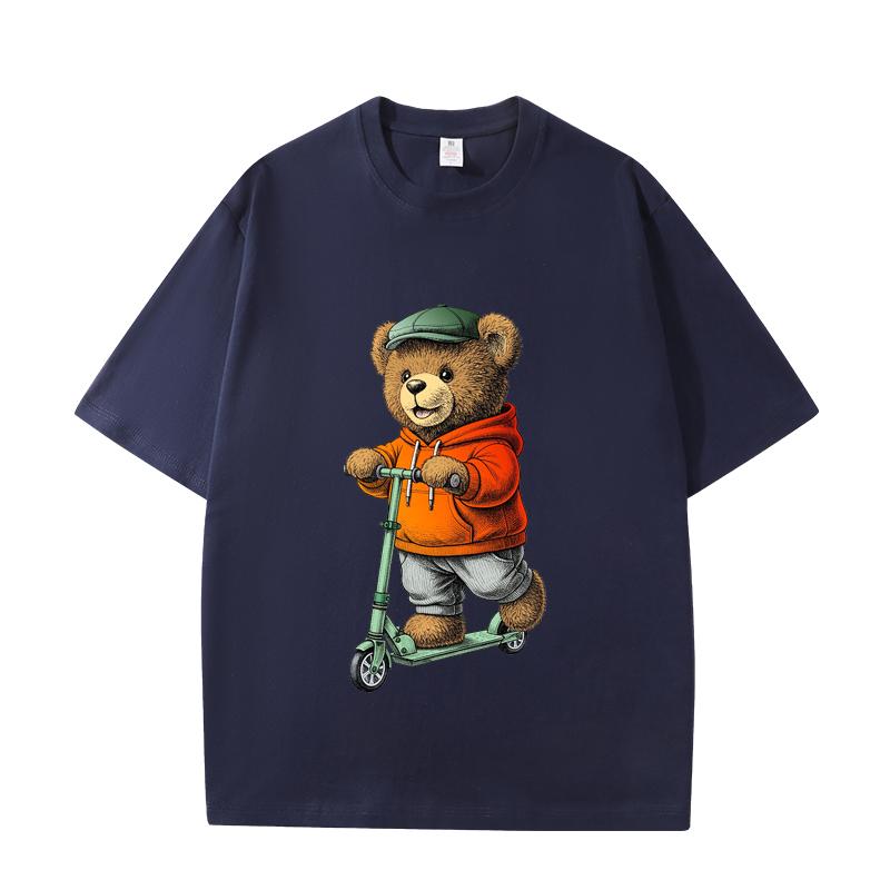 D06-16 MINISO 2026 Summer High-quality Printed Pure Cotton Shoulder Style Men's and Women's Round Neck Short Sleeved Couple T-shirt