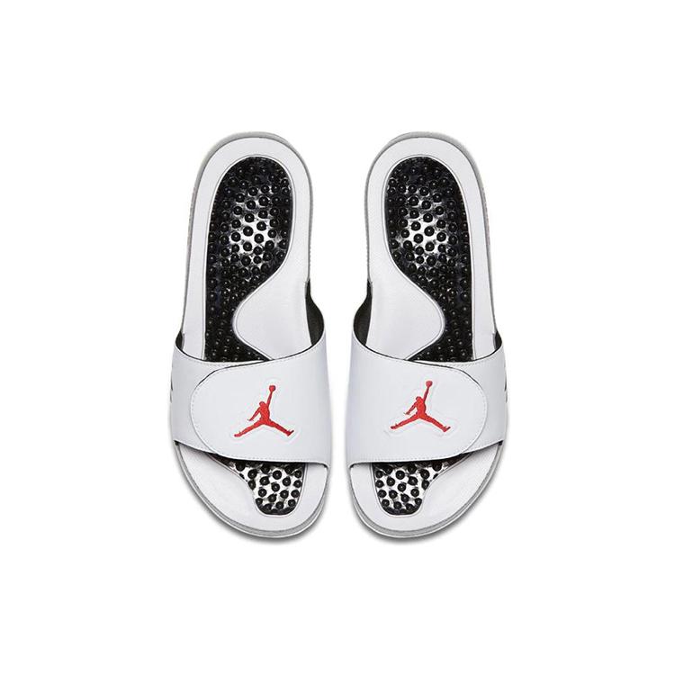 Air Jordan Hydro 5 Slide 'White Red Silver' 555501-112