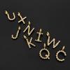 eManco Stainless Steel Style 26-Letter Pendant with Crystal Elements Suitable for Daily Wear Dating Social Fashion Jewelry